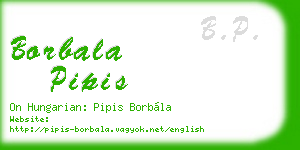 borbala pipis business card