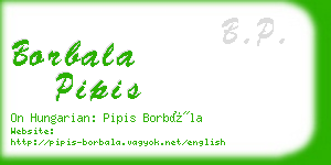 borbala pipis business card